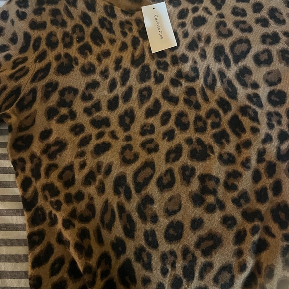 100% cashmere sweater animal print size L - Picture 6 of 6